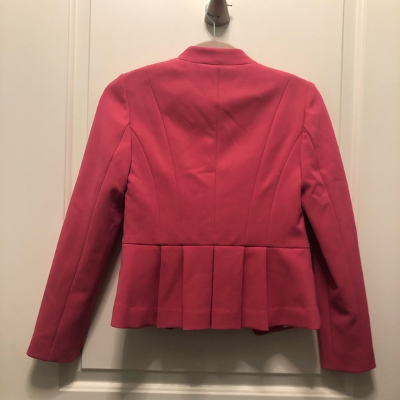 Loft Pink Pleated Work Casual Blazer 0P - Picture 4 of 5